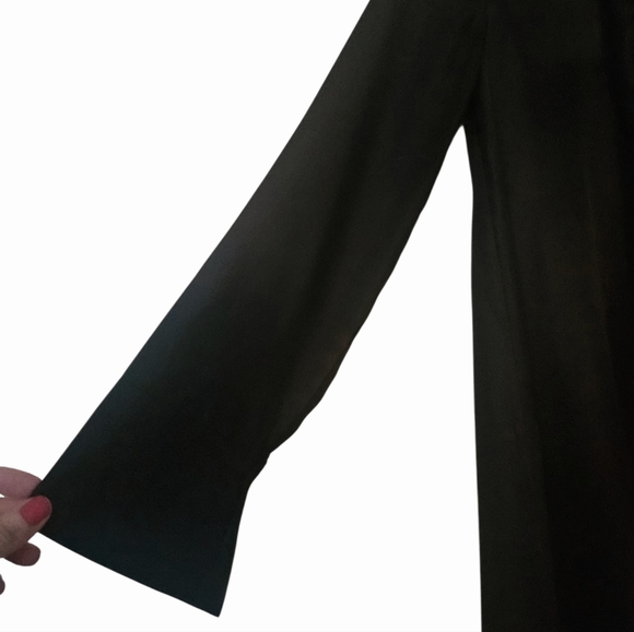 COS Scarf Detail Avant Garde High Fashion Architectural Black Maxi Dress, Size 6 - Picture 8 of 14